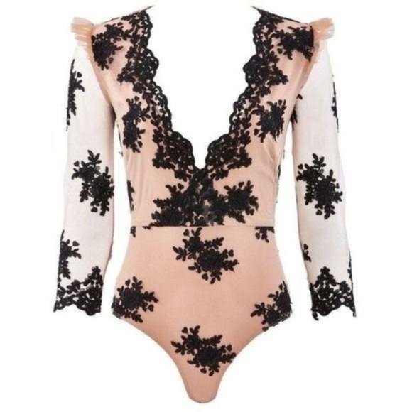 For Love And Lemons Other - Brand new For Love&Lemons embroidered Bodysuit
